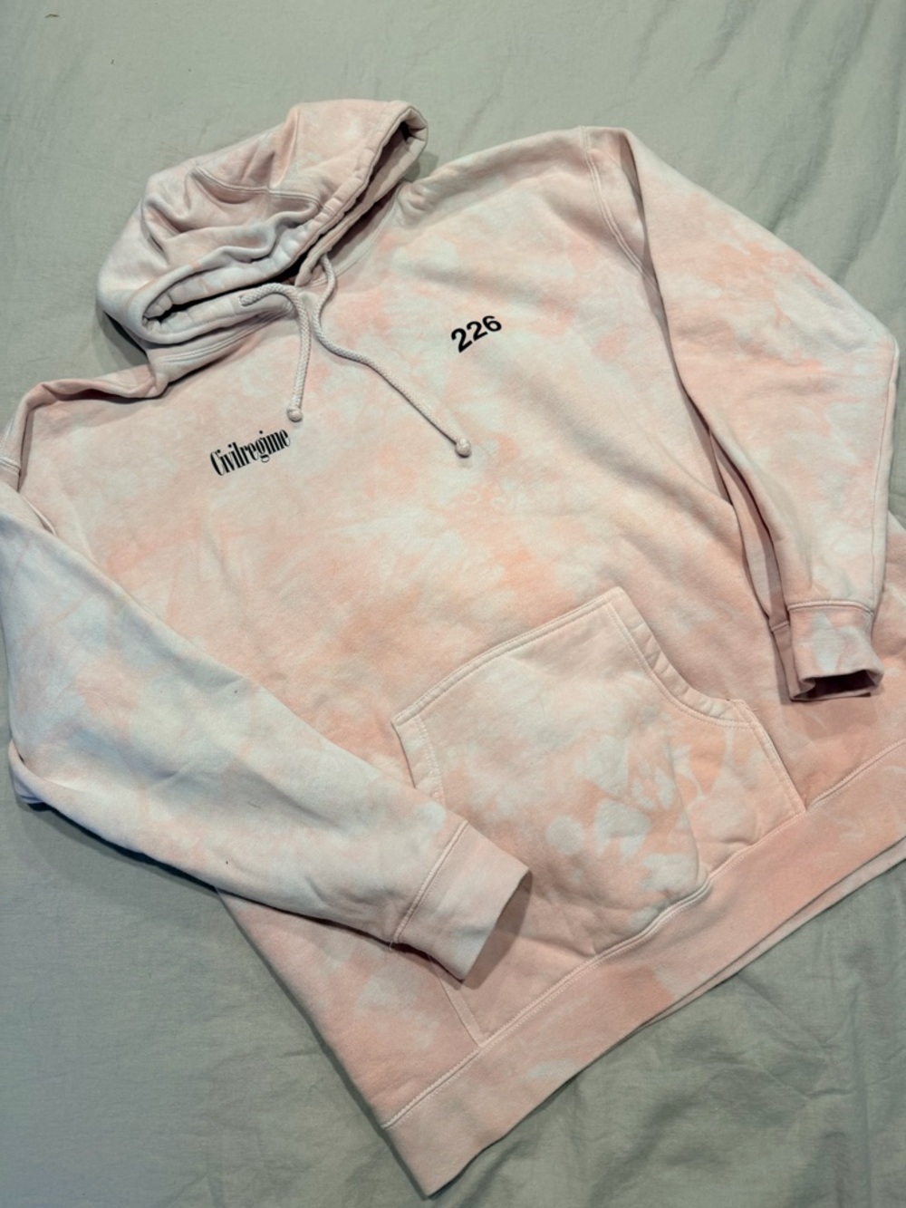 Civil Regime Faded Memories Hoodie in Clouds Wash- Strength in Numbers